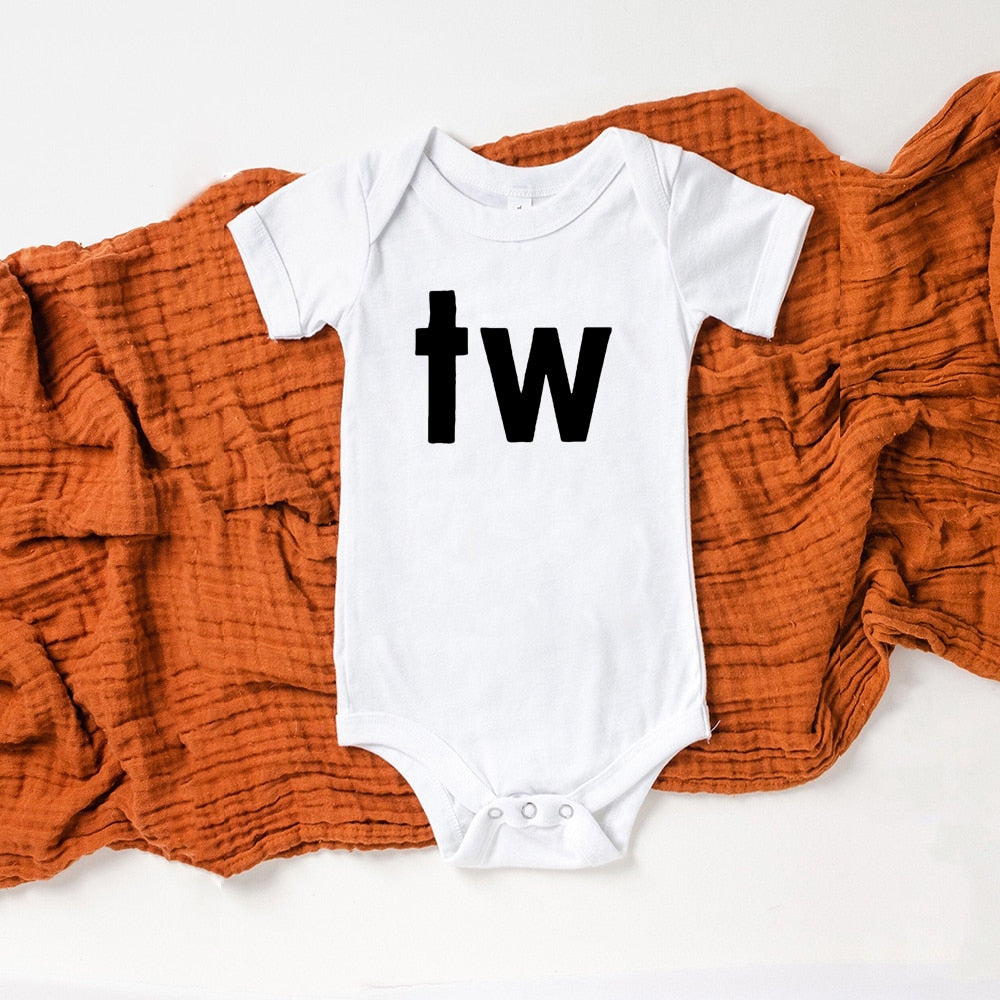 Tw and In Twins Baby Bodysuits