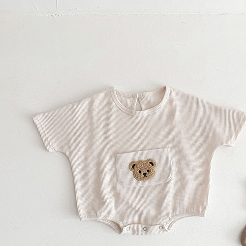 Summer  One Piece Bear Bodysuits Short Sleeve